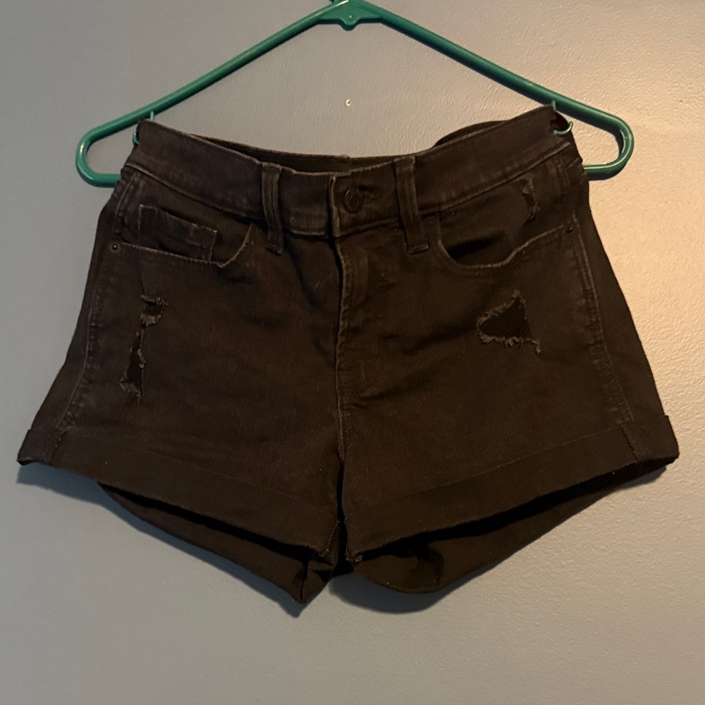 Old Navy Black Distressed Jean Shorts